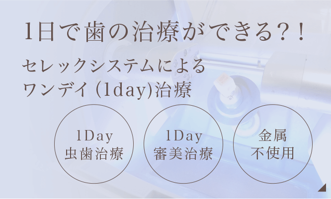 1日で歯の治療ができる？！セレックシステムによるワンデイトリートメント