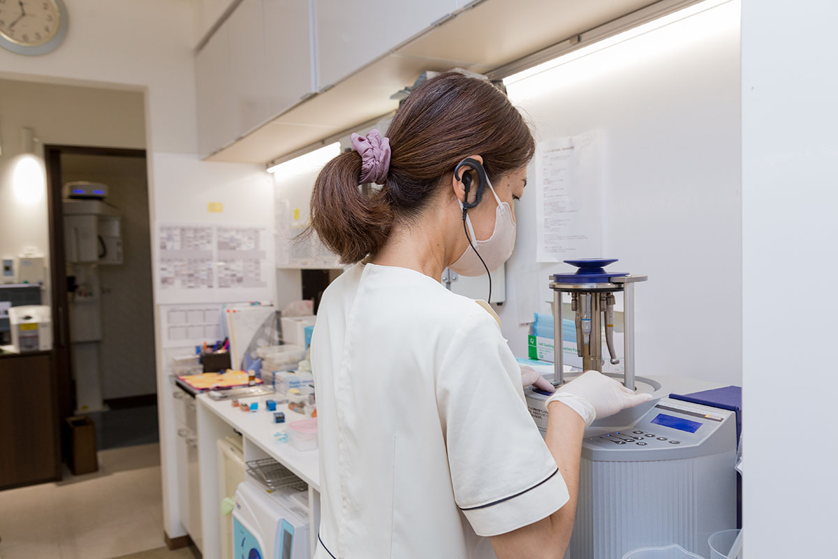 ①滅菌・消毒を徹底した診療体制
